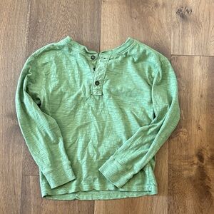 Cat & Jack Green Long Sleeve Henley Shirt